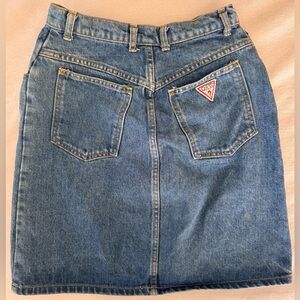 GEORGES MARCIANO GUESS. Vintage Denim Jean Skirt
